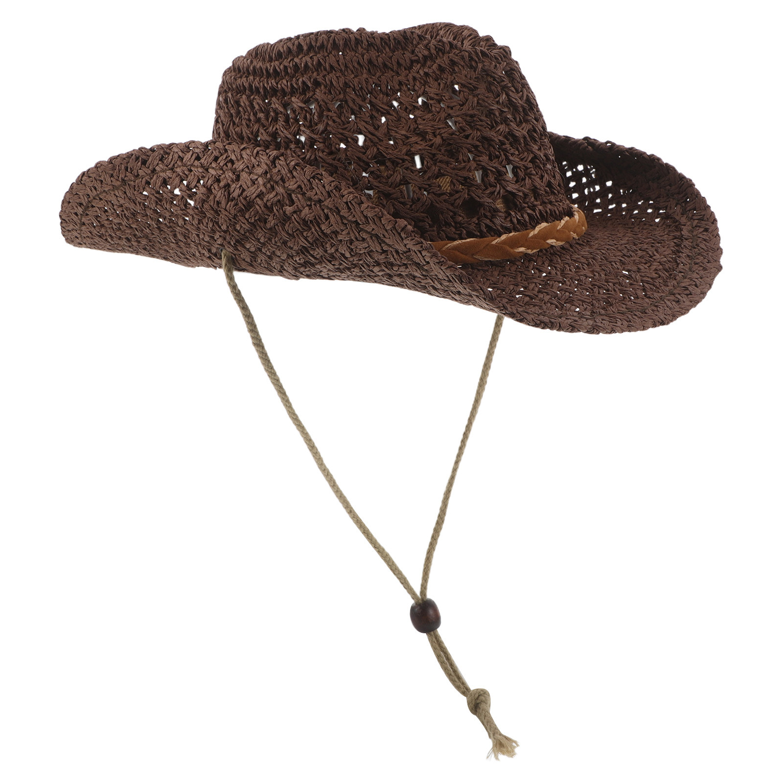 Cowboy Hat Straw - Geniş Kenarlı, Çocuklar İçin Tasarlanmış, Kovboy