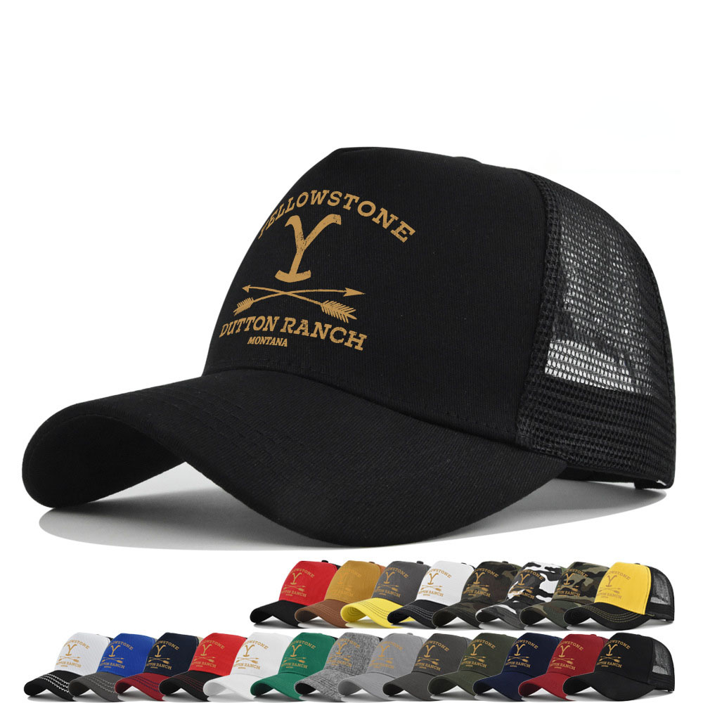 Trucker Cap Mesh - Yazlık Yellowstone Dutton Ranch Şapkası Çapraz