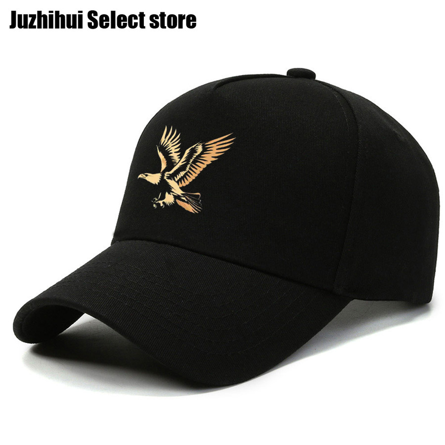 Corduroy Cap 5 Panel - Moda Kartal Desenli Şapka, Uniseks Beyzbol
