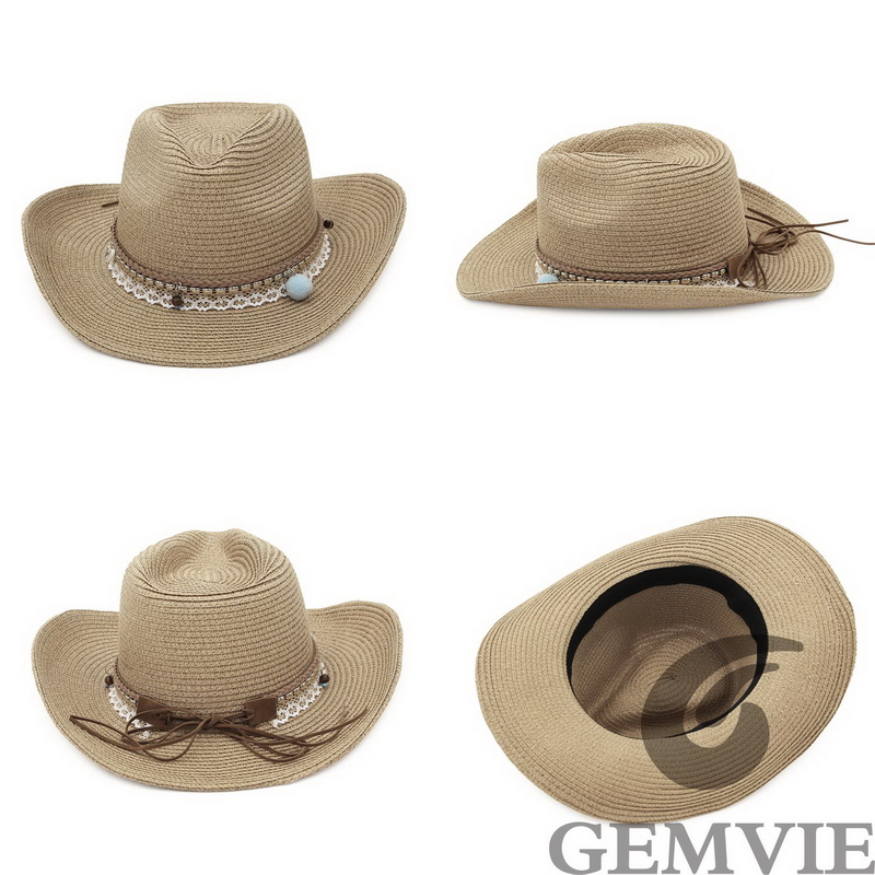 GEMVIE 4 Renk Retro Açık Hava  - Cowboy Hat Straw incelemesi ve fiyatı