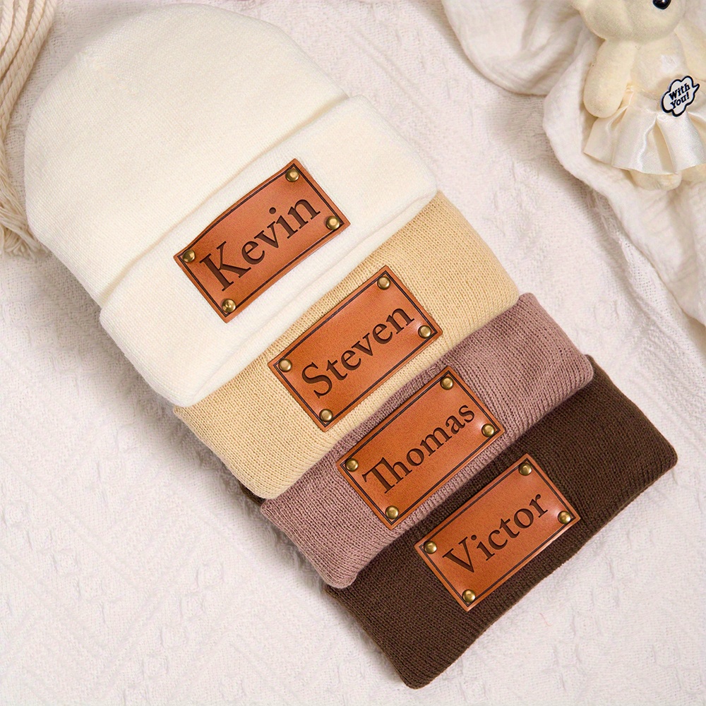 Özel Deri Yama Detaylı Bere, Ü - Beanie Cuffed Knit incelemesi ve fiyatı