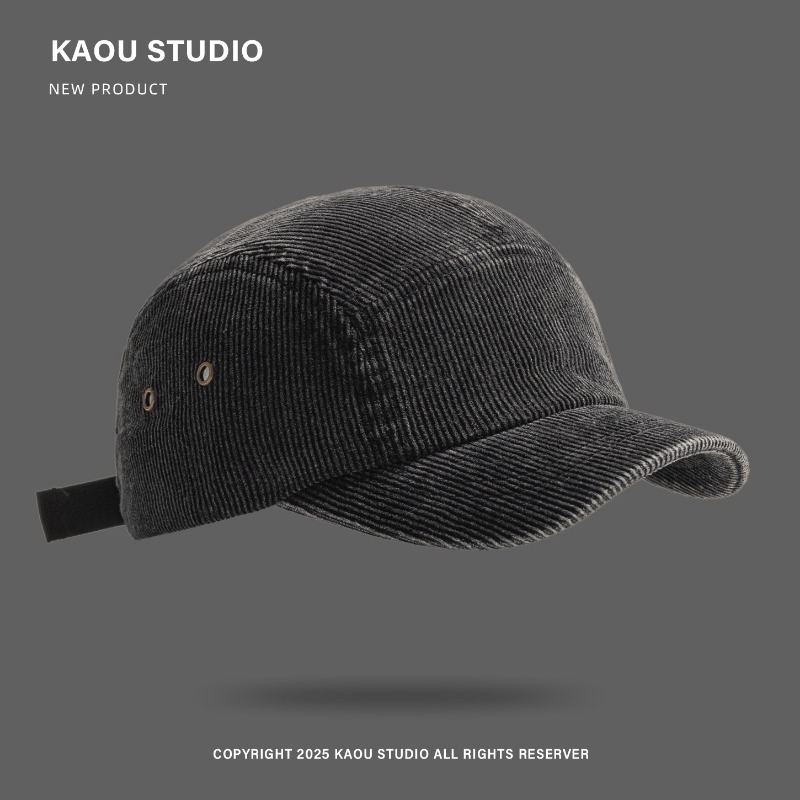 Japon Retro Düz Renk Kadife Be - Corduroy Cap 5 Panel incelemesi ve fiyatı